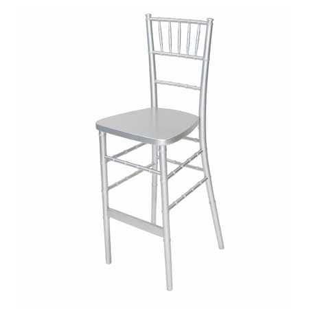 Chiavari Bar Stool, Silver